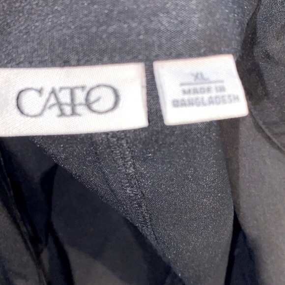 CATO black button down shirt size large - Picture 9 of 9